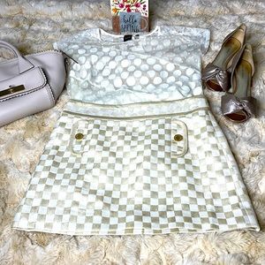 {Lilly Pulitzer} Gold checkered Tate Skirt ⚜️